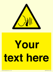 Custom warning sudden loud noise